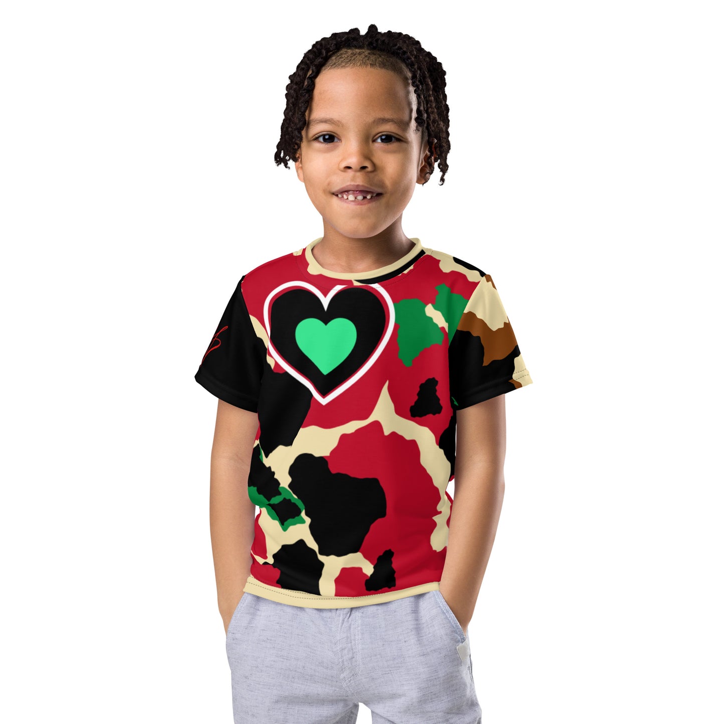 Camo Love Kids All Over Print T-shirt - lyricxart