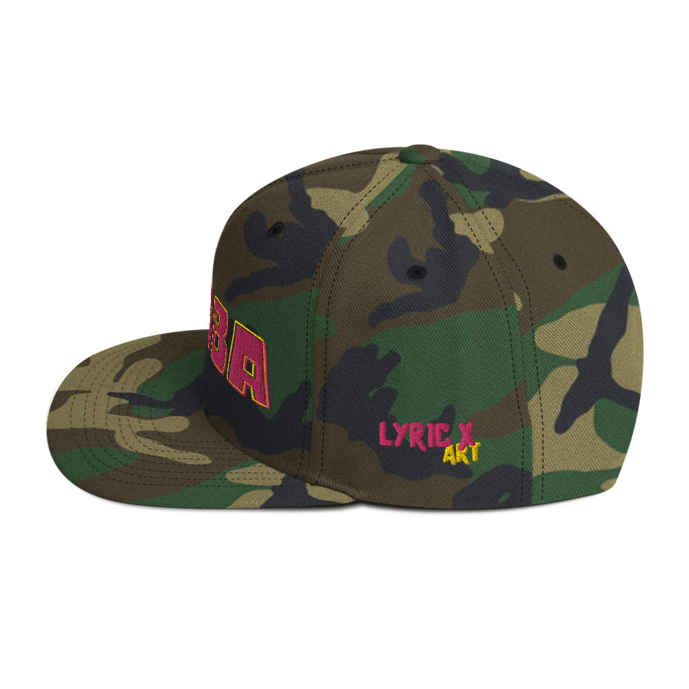 Bubba Snapback Hat Green Camo Side View